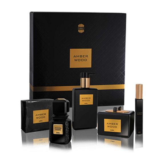 AJMAL AMBER WOOD GIFT SET X4