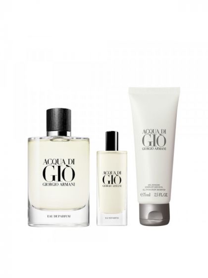 Acqua Di Giò Homme Men's Set EDP 125 ml + Mini 15 ml + Gel 75 ml X3